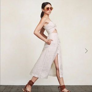 Reformation Riley Linen Dress 0